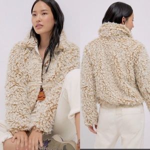 NWT Anthropologie Brenna Faux Fur Coat